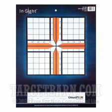 In-Sight 10 Square Inch 100 Yard Small Bore Rifle Target - Precision Zeroing  - Champion - 12 Count