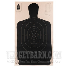 B-27 (24") Paper Targets - 50 Yd Police Silhouette - 100 Count