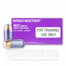 Winchester 40 S&W Ammunition - 500 Rounds of 180 Grain FMJ