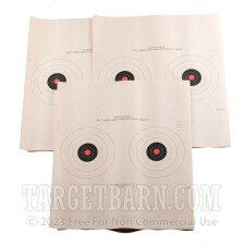 B-3/2 (P) RC Paper Targets - 50 Ft Timed & Rapid Fire Pistol - Red - 100 Count