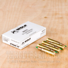 Wolf Gold 5.56x45 Ammunition - 20 Rounds of 62 Grain FMJ M855