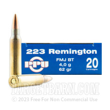 Prvi Partizan 223 Remington Ammunition - 200 Rounds of 62 Grain FMJ BT