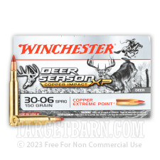 Winchester Deer Season XP Copper Impact 30-06 Ammunition - 20 Rounds of 150 Grain Copper Extreme Point