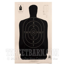 B-34 Paper Targets - 25 Yd Police Silhouette - 100 Count