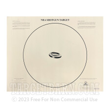 ST-2 40 Yard Paper Target - NRA Shotgun Clay Sighting - National Target Company - 100 Count