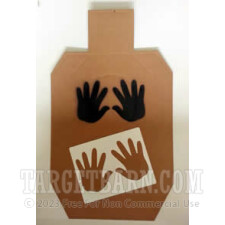 IDPA No Shoot Target - "Hands" Stencil