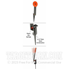 Steel Target With Built-In Stake - Round Popper - Handgun & Rifle