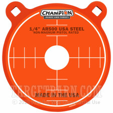 Champion 8 Inch Double Hole AR500 Gong (Non-Magnum Pistol)