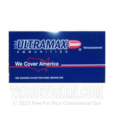 Ultramax Remanufactured 380 ACP Ammunition - 50 Rounds of 115 Grain LRN
