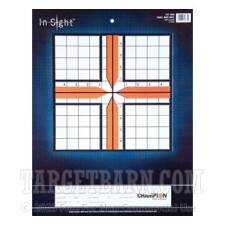 In-Sight 10 Square Inch 100 Yard Small Bore Rifle Target - Precision Zeroing  - Champion - 12 Count