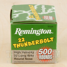 Remington 22 Thunderbolt 22 LR Ammunition - 500 Rounds of 40 Grain LRN