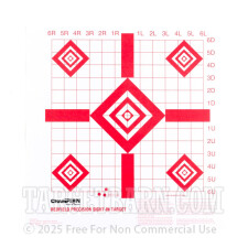 Redfield Style 12 Square Inch Diamond Pattern Sight-In Target - Precision Zeroing  - Champion - 100 Count