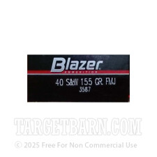 Blazer 40 S&W Ammunition - 1000 Rounds of 155 Grain FMJ