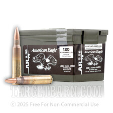 Federal American Eagle 5.56 NATO Ammunition - 600 Rounds of 55 Grain FMJ