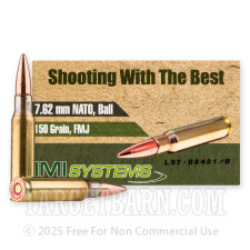 IMI 7.62x51 Ammunition - 500 Rounds of 150 Grain FMJ