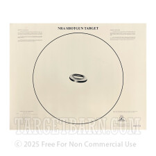 ST-2 40 Yard Paper Target - NRA Shotgun Clay Sighting - National Target Company - 100 Count