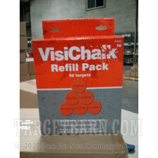 VisiChalk 2.5 Inch Target Orange Refill Pack - Breakable Chalk - Champion - 48 Count