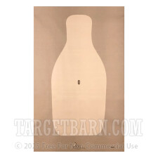 FBI-Q Paper Targets - FBI Training Silhouette - 100 Count