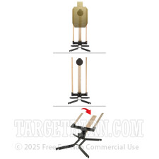 Steel Target With Heavy Duty Stand - 8" Round - Handgun