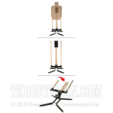 Steel Target With Heavy Duty Stand - IPSC A-Zone - Handgun & Rifle