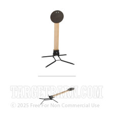 Steel Target With Stand - 10" Round - Handgun