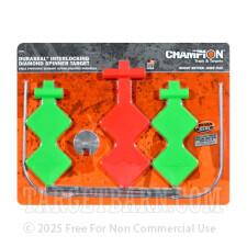 DuraSeal Interlocking Double Diamond Targets - Spinning / Self-Healing Target Stand - Red/Green - Champion - 1 Setup