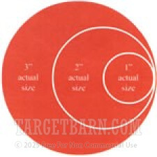 Red Target Pasters - 125 Count - 3" Boxed Round Adhesive Pasters