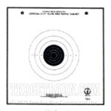 TQ-6 Paper Targets - 25 Ft Slow Fire Pistol - 100 Count