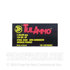 Tula 7.62x39 Ammunition - 1000 Rounds of 154 Grain SP