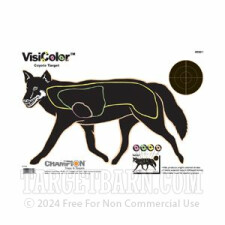 VisiColor Practice Coyote Target - Multi-Color Reactive Anatomy - Champion - 10 Count