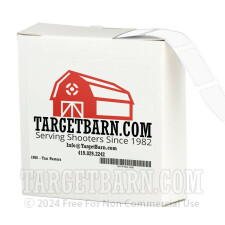 White Target Pasters - 1000 Count - 7/8" Boxed Square Adhesive Pasters