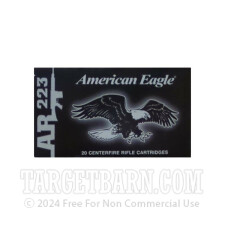 Federal American Eagle 223 Remington Ammunition - 500 Rounds of 55 Grain FMJ-BT 