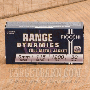 Fiocchi Shooting Dynamics 9mm Luger Ammunition - 1000 Rounds of 115 Grain FMJ