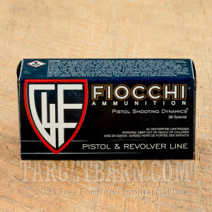 Fiocchi 38 Special Ammunition - 50 Rounds of 130 Grain FMJ