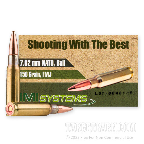 Imi 7 62x51 150 grain fmj 500 rounds