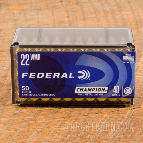 Federal 22 WMR 40 Grain FMJ - 50 Rounds