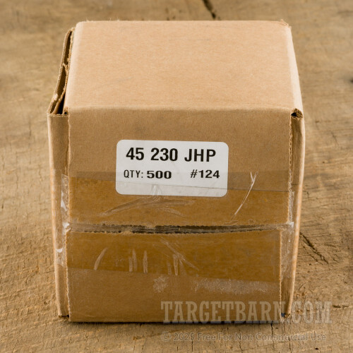 Bullets: 45 Caliber 230 Grain JHP - Zero - 1000 Case