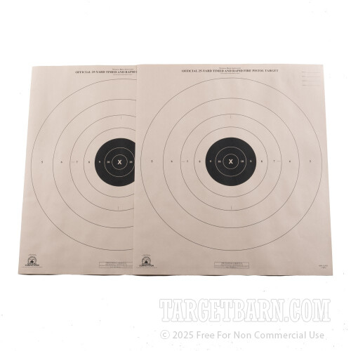 25-Yard Rapid Fire Pistol Targets - B-8 Targets In-Stock