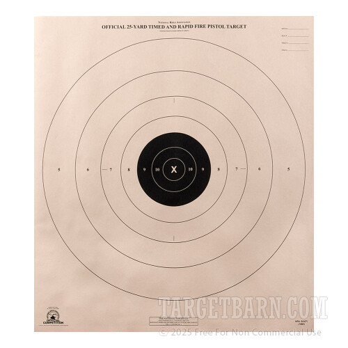 25-Yard Rapid Fire Pistol Targets - B-8 Targets In-Stock