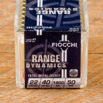Fiocchi Range Dynamics 22 WMR Ammunition - 50 Rounds of 40 Grain TMJ