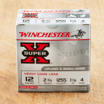 Winchester Super-X 12 Gauge Ammunition - 25 Rounds of 2-3/4" 1-1/8 oz. #4 Shot