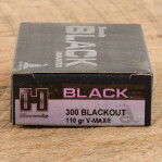 Hornady BLACK 300 AAC Blackout Ammunition - 200 Rounds of 110 Grain V-MAX