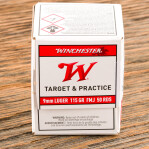 Winchester 9mm Ammunition - 1000 Rounds of 115 Grain FMJ