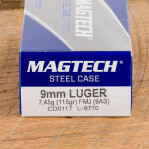 Magtech Steel 9mm Ammunition - 50 Rounds of 115 Grain FMJ **STEEL CASES**