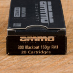 Ammo Inc. 300 AAC Blackout Ammunition - 20 Rounds of 150 Grain FMJ