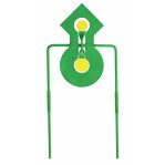 Champion .22 Double Reaction Metal Spinner Target - 14" Steel Target - Green and Yellow