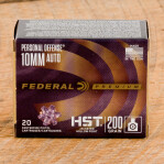 Federal Personal Defense HST 10mm Auto Ammunition - 200 Rounds of 200 Grain JHP