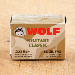 Wolf WPA Military Classic 223 Remington Ammunition - 500 Rounds of 55 Grain FMJ