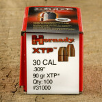 .309" Hornady 30 Carbine Bullets - 100 Qty - 90 Grain XTP Jacketed Hollow Point