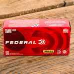 Federal Champion 9mm Luger Ammunition - 50 Rounds of 115 Grain FMJ